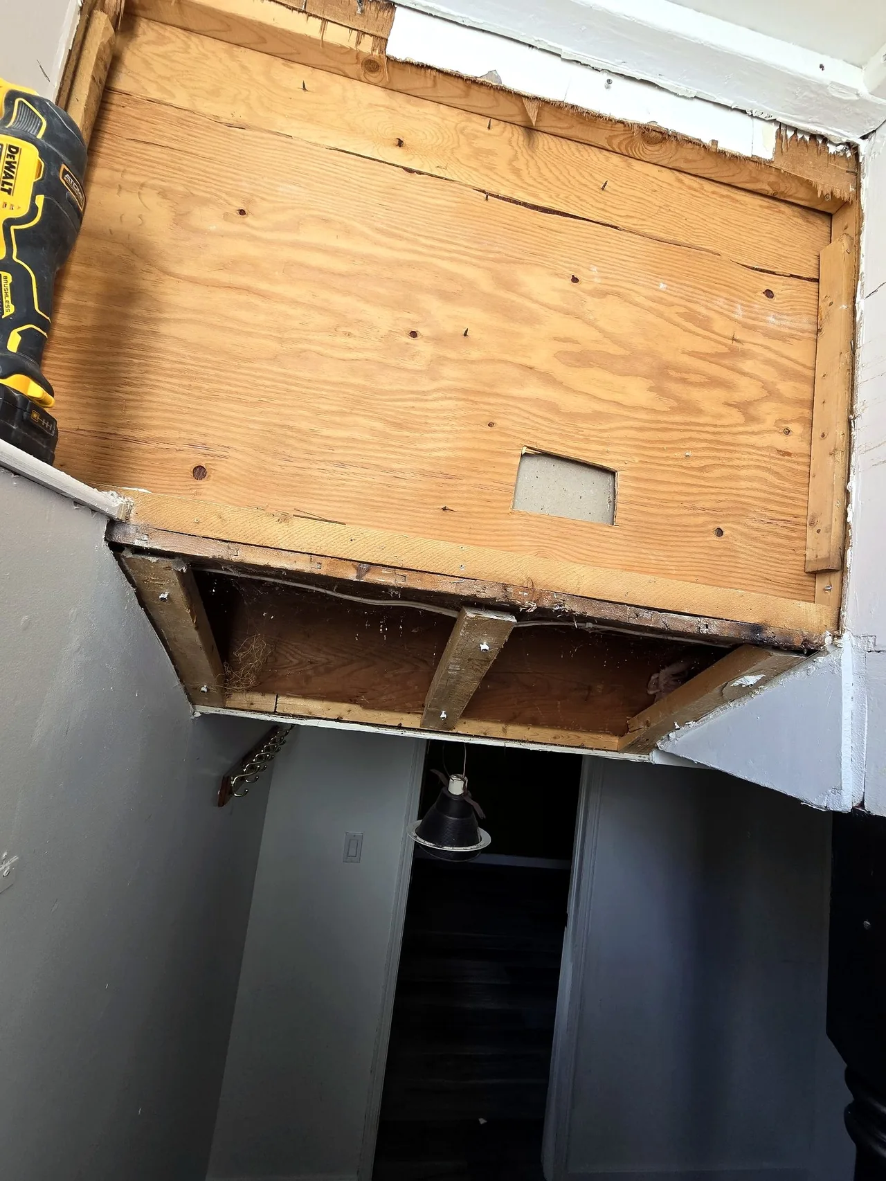 Full Basement Finishing — Staircase Rebuild: during photo 1