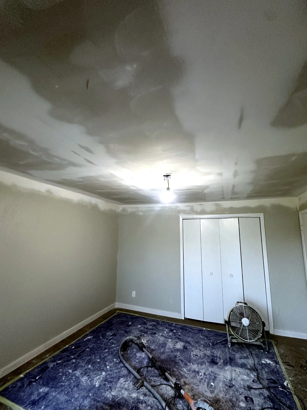 Bedroom & Bathroom Renovation — Insulation & Drywall: during photo 2